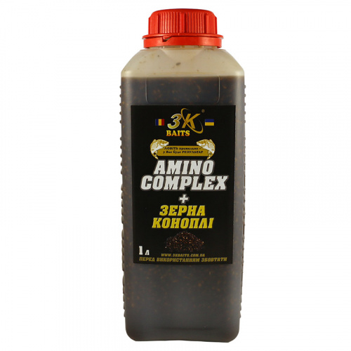 Зерна конопля 3KBaits залита в AminoComplex 1000мл