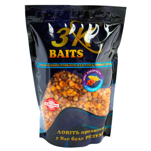 Зерновой МИКС 3KBaits кукуруза с тигровым орехом 1000г