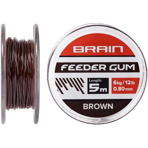 Feeder Gum Brain 0.8mm 12lb/6kg (5m) коричневый