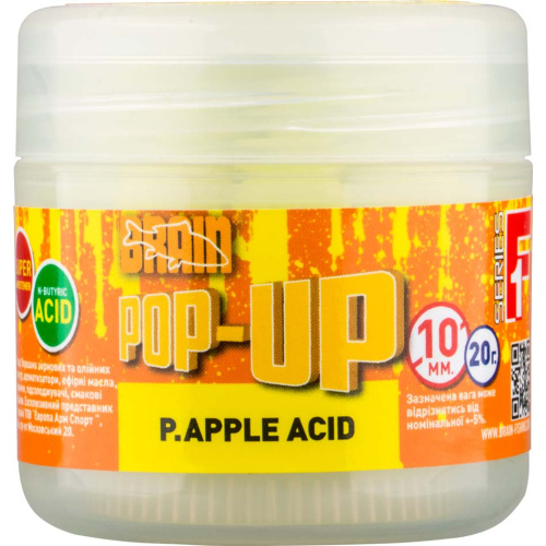 Бойли Brain Pop-Up F1 P. Apple Acid (ананас) 12mm 15g Бойли Brain Pop-Up F1 P. Apple Acid (ананас) 12mm 15g