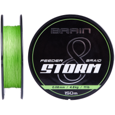  Шнур Brain Storm 8X (lime) 150m 0.14mm 20lb/9.0kg