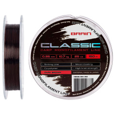 Волосінь Brain Classic Carp Line (dark brown) 150m 0.35mm 25lb 10.7kg