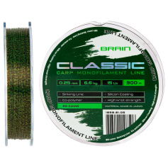Леска Brain Classic Carp Line 3D (camo) 300m 0.25mm 15lb 6.6kg