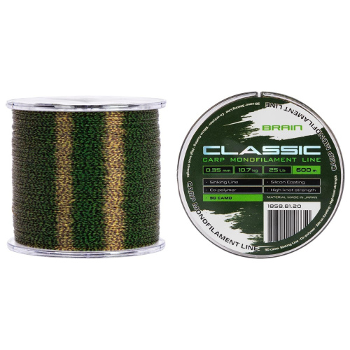 Леска Brain Classic Carp Line 3D (camo) 600m 0.35mm 25lb 10.7kg