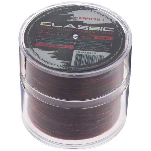 Леска Brain Classic Carp Line (dark brown) 600m 0.35mm 25lb 10.7kg