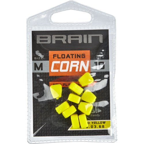 Кукуруза Brain Fake Floating Corn Non Flavoured Размер-S Желтый флуоресцентный