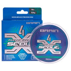 Шнур Brain Scout 4X 150m (camo green) 0.128mm 7.2kg