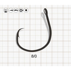 Крючки Scorpion CIRCLE WIDE GAPE 8/0 BN