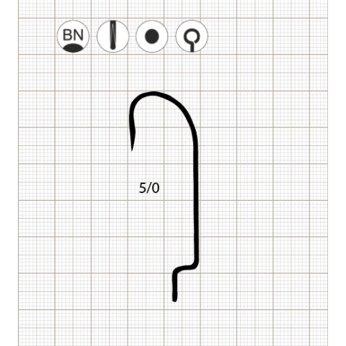 Крючки Scorpion SHAUGHNESSY WORM 4/0 BN