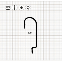 Крючки Scorpion OFFSET ROUND BEND WORM 2/0 BN