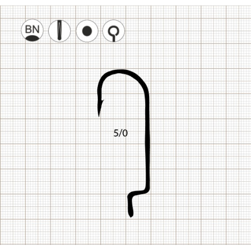 Крючки Scorpion OFFSET ROUND BEND WORM 2/0 BN