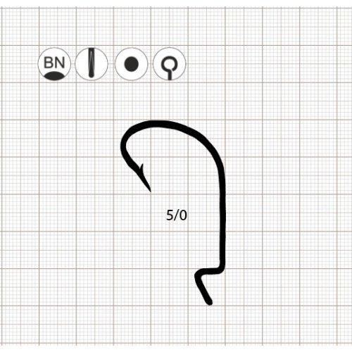 Крючки Scorpion OFFSET WORM 2 BN