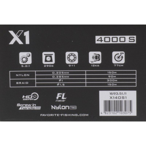 Котушка Favorite X1 New 4000S 9+1BB