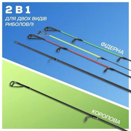 Удилище 2в1 карповое - фидерное Feima Jazz 3.6м 3.5lb 200 г