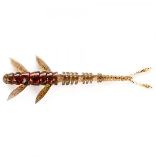Силикон FishUP Flit 4" (7шт) #045 - Green Pumpkin/Red & Black