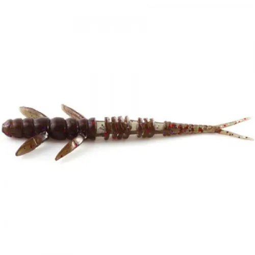 Силікон FishUP Flit 1.5" (10шт) #050 - Green Pumpkin Brown/Red & Purple
