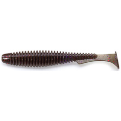 Силикон FishUP U-Shad 2.5" (9шт) #050 - Green Pumpkin Brown/Red & Purple