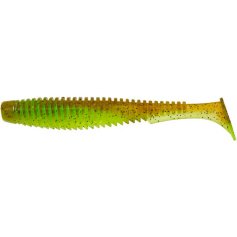 Силікон FishUP U-Shad 4" (8шт) #204 - Green Pumpkin/Chartreuse