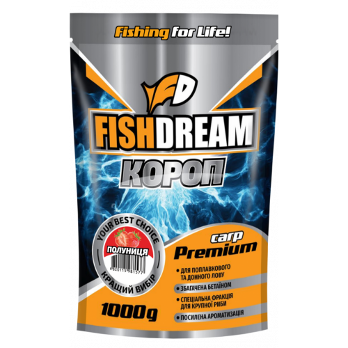 Прикормка Fish Dream Premium Карп Клубника 1кг