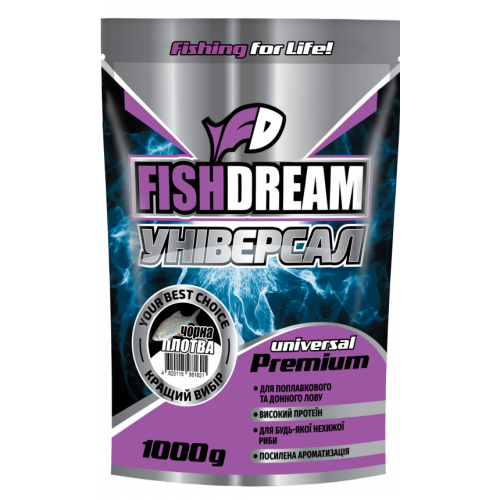 Прикормка Fish Dream Premium Универсал Черная Плотва 1кг