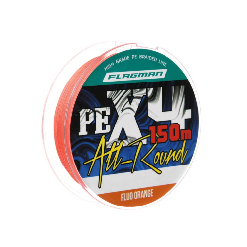 Шнур Flagman All-Round PE X-4 150м 0.08мм Fluo Orange