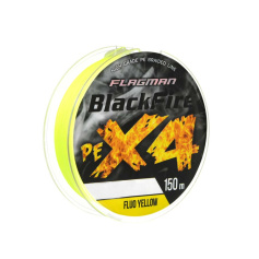 Шнур Flagman BlackFire PE X-4 150м 0.23мм Fluo Yellow