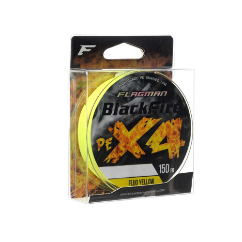 Шнур Flagman BlackFire PE X-4 150м 0.23мм Fluo Yellow Шнур Flagman BlackFire PE X-4 150м 0.23мм Fluo Yellow