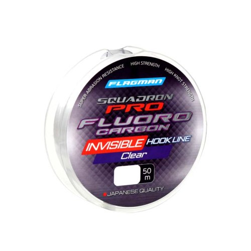 Флюорокарбон Flagman Squadron Pro Fluorocarbon Invisible Hook Line 50м 0.20мм