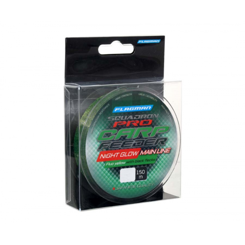 Леска Flagman Squadron Pro Carp Feeder Night Glow Main Line 150м 0.235мм