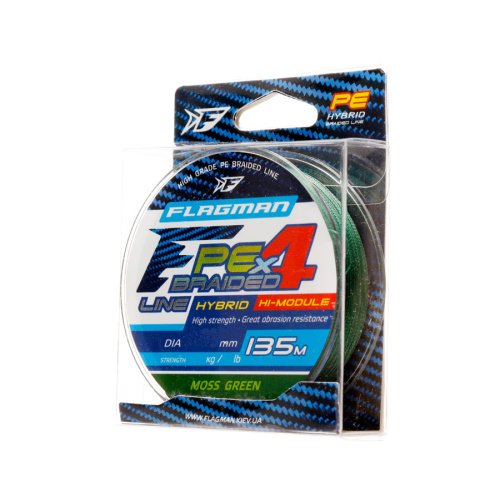 Шнур Flagman PE Hybrid F4 Moss Green 135м 0.14мм