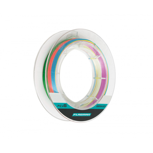 Шнур Flagman Braid PE Multicolor X8 150м 0.185мм