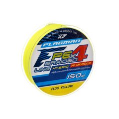 Шнур Flagman PE Hybrid F4 150м Fluo Yellow 0.32мм