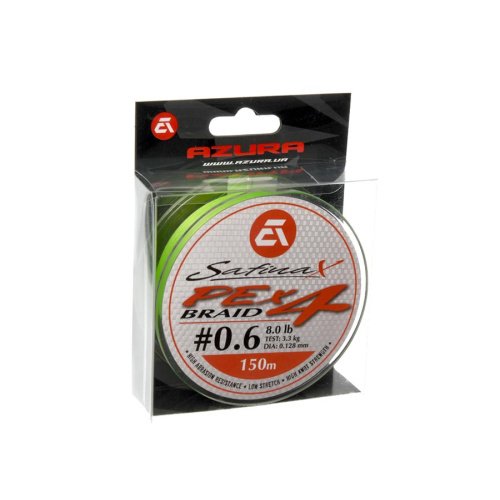Шнур Azura Safina Braid PE X4 150м #0.6 0.128мм