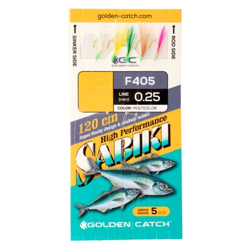 Самодур Golden Catch Aji Sabiki F405 №6 Multicolor (5 крючков)