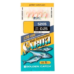 Самодур Golden Catch Aji Sabiki S205 №6 Pink (5 крючков)