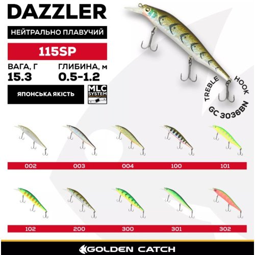 Воблер GC Dazzler 115SP 15.3г 002