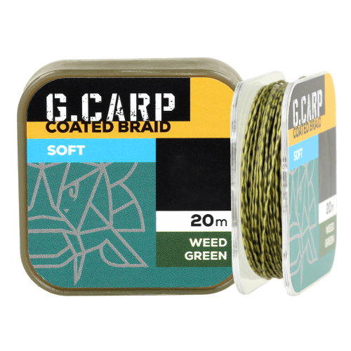 Поводочный материал мягкий GC G.Carp Coated Braid Soft 20м 35lb Weed Green