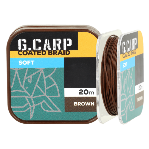 Поводочный материал мягкий GC G.Carp Coated Braid Soft 20м 25lb Brown