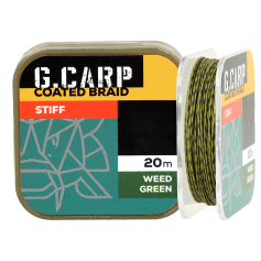 Поводочный материал жёсткий GC G.Carp Coated Braid Stiff 20м 35lb Weed Green
