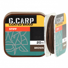 Поводочний матеріал жорсткий GC G.Carp Coated Braid Stiff 20м 25lb Brown
