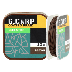 Поводочный материал GC G.Carp Coated Braid Semi Stiff 20м 25lb Brown