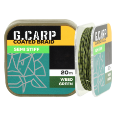 Поводочный материал GC G.Carp Coated Braid Semi Stiff 20м 25lb Weed Green