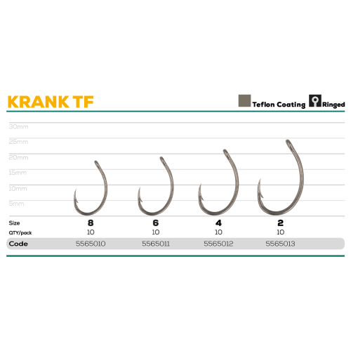 Крючок GC G.Carp Krank TF №4 (10шт)