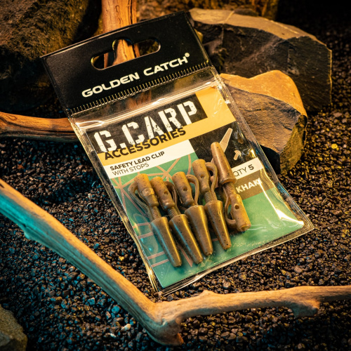 Клипса GC G.Carp Safety Lead Clip With Stops (5шт) Khaki