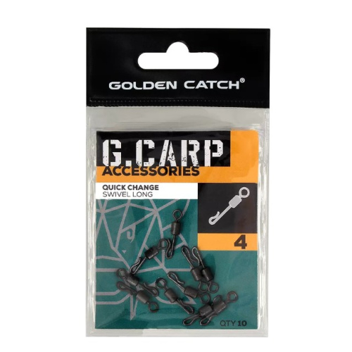 Вертлюг GC G.Carp Quick Change Swivel Long №4 (10шт)