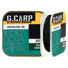 Повідковий матеріал GC G.Carp Strong Braid Hooklink X6 20м 25lb Dark Green