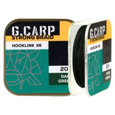 Поводочный материал GC G.Carp Strong Braid Hooklink X6 20м 25lb Dark Green