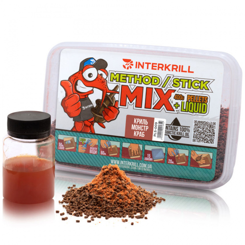 Пеллетс INTERKRILL Method Stick Mix Кріль-Монстр Краб 400г