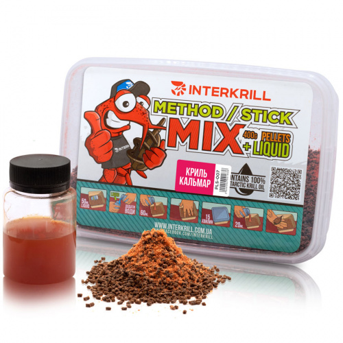 Пеллетс INTERKRILL Method Stick Mix Криль-Кальмар 400г