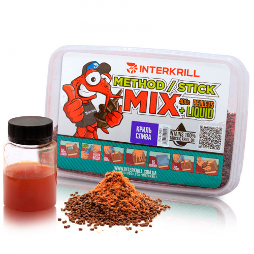 Пеллетс INTERKRILL Method Stick Mix Криль-Слива 400г